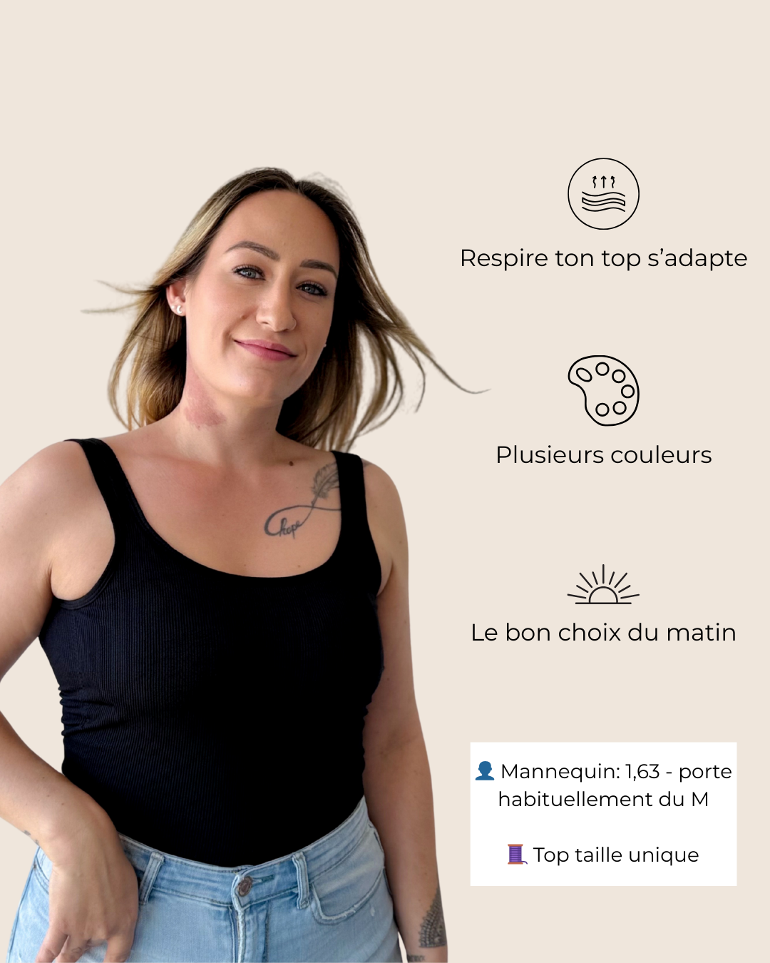 Top léger, dos nu & coussinets invisibles