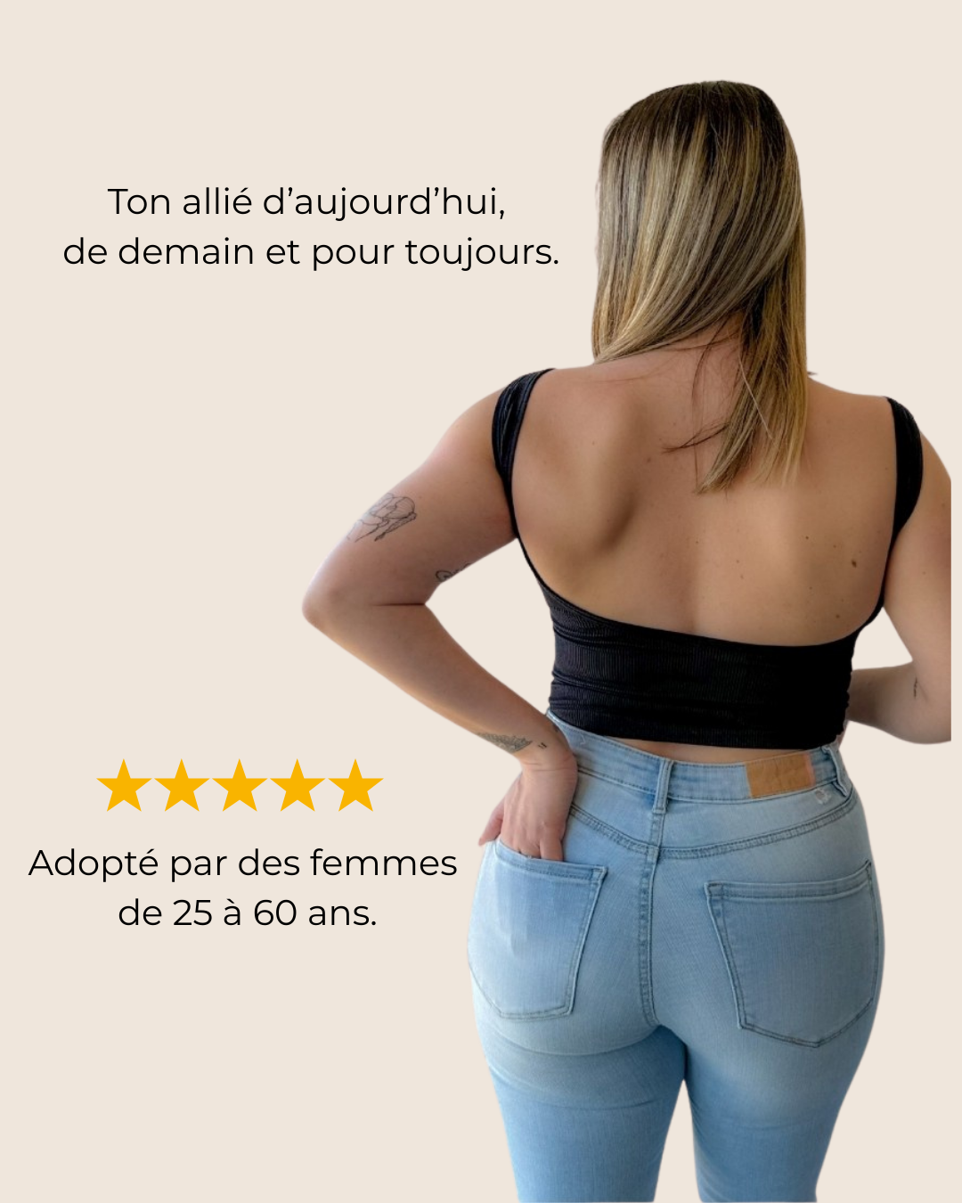 Top léger, dos nu & coussinets invisibles